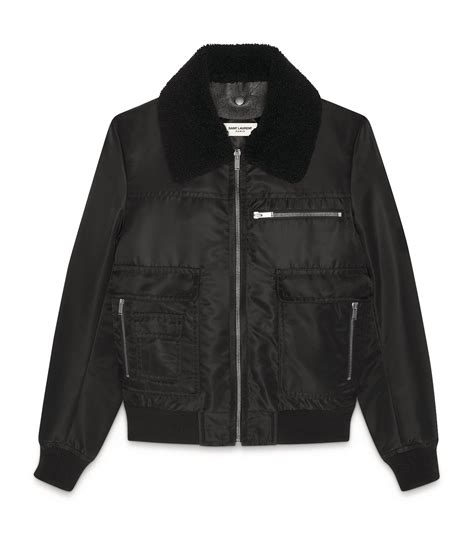 Yves Saint Laurent Shearling Bomber Jacket 